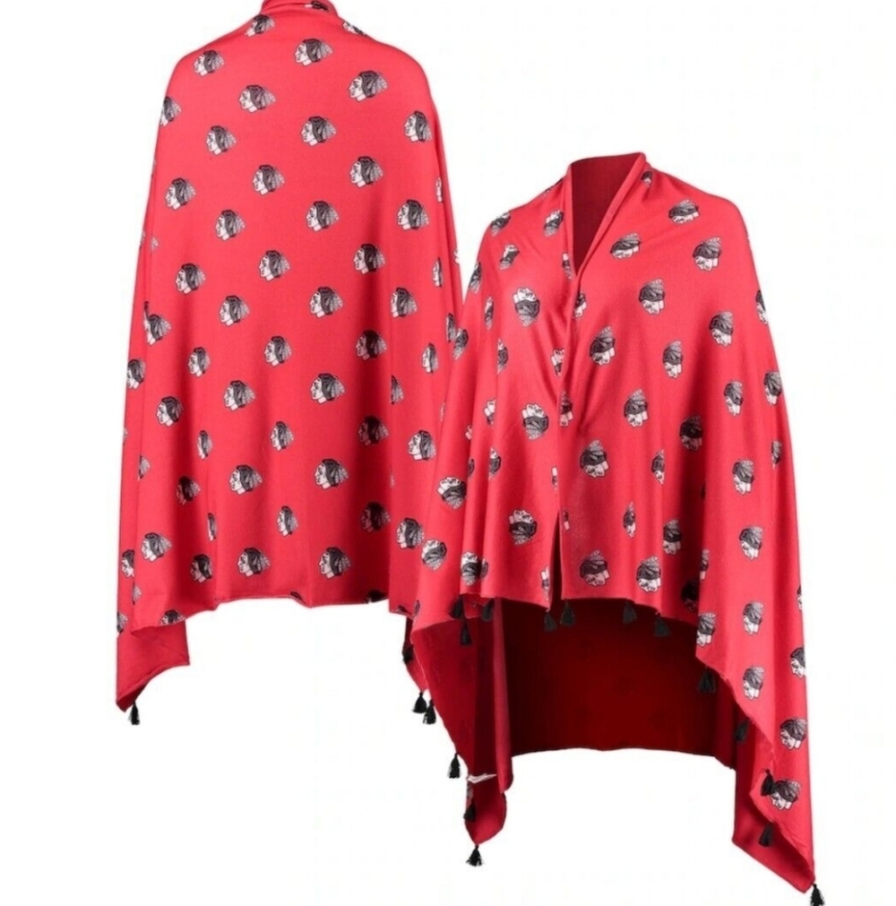 Chicago Blackhawks NHL Hockey Officially Licensed FOCO Wrap Scarf Shawl Unisex